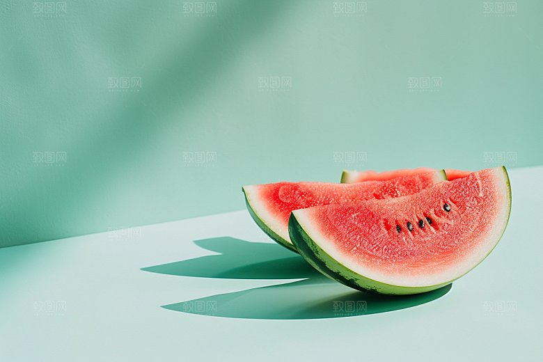 西瓜水果清新夏季