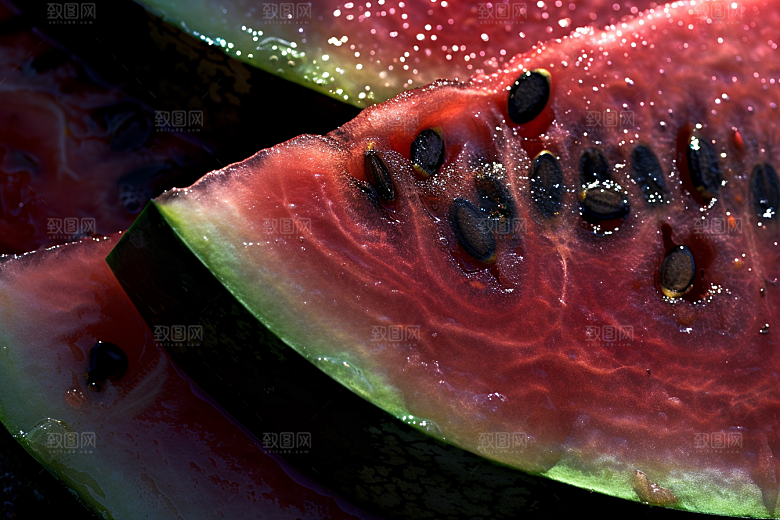 西瓜水果夏天自然