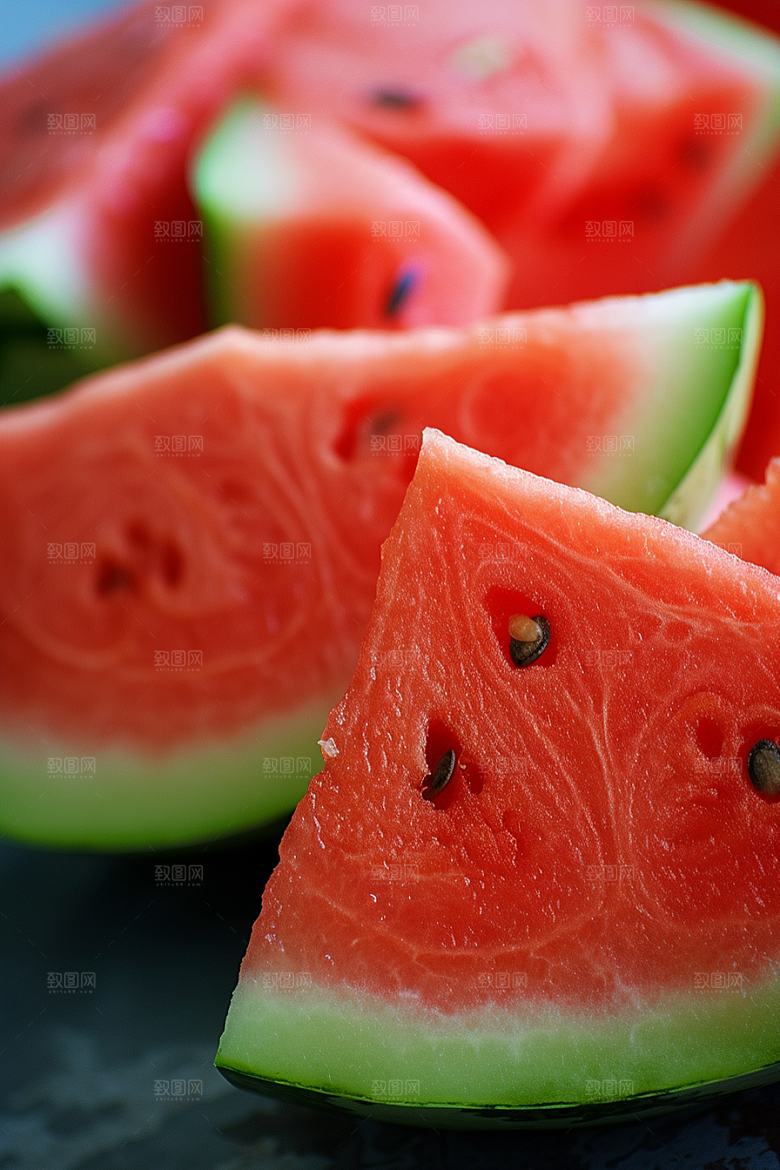 西瓜水果夏季自然