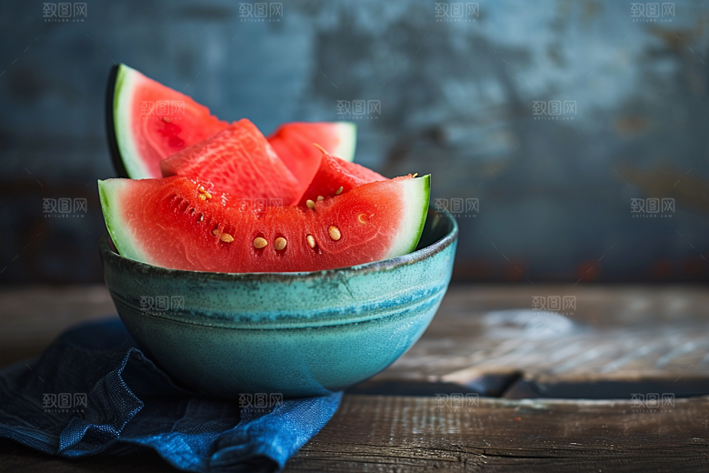 西瓜水果夏季自然
