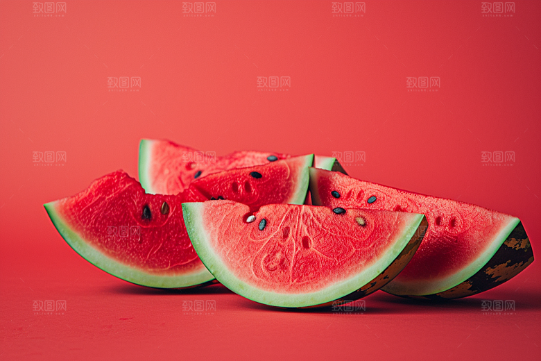 西瓜水果仲夏摄影图