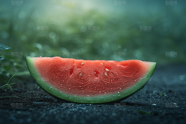 西瓜水果夏季自然