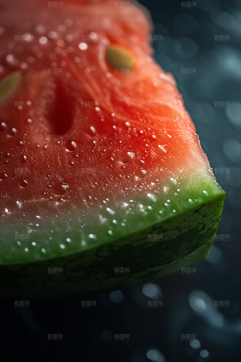 西瓜水果摄影图立夏