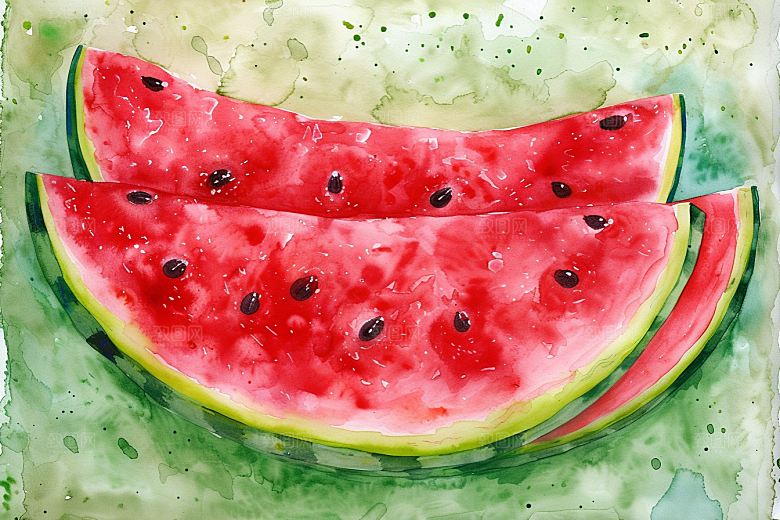 西瓜水果夏季高清