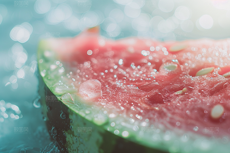 西瓜水果摄影图夏季