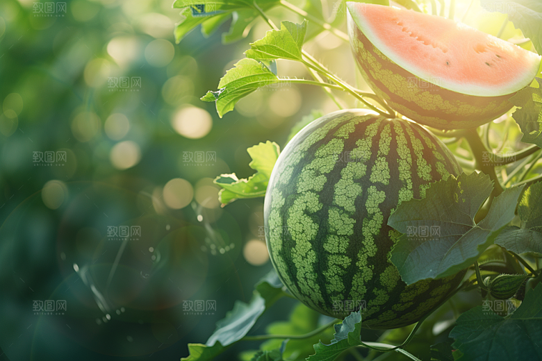 西瓜水果夏天清新