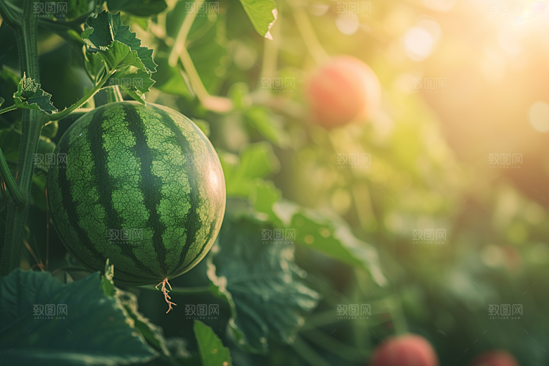 西瓜水果夏季自然