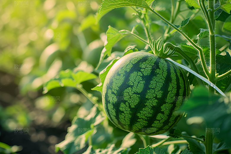 西瓜水果夏季自然
