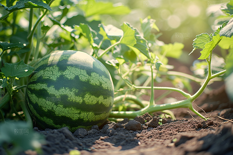 西瓜水果夏季自然