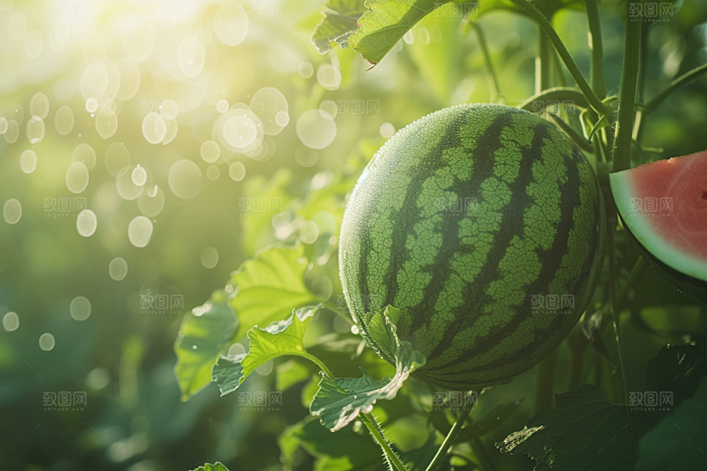西瓜水果摄影图夏季