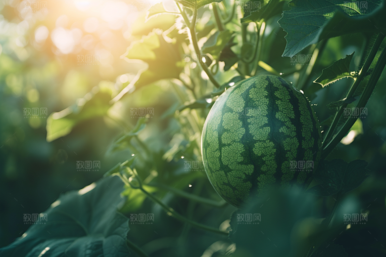 西瓜水果夏季摄影图