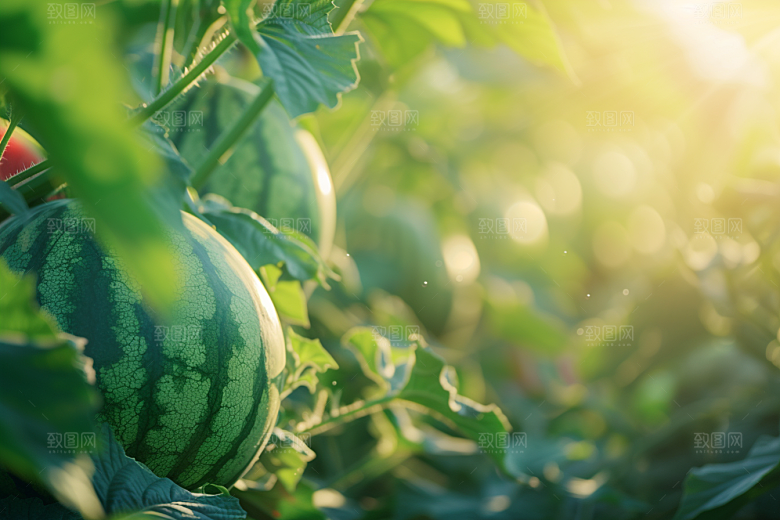西瓜水果夏天清新