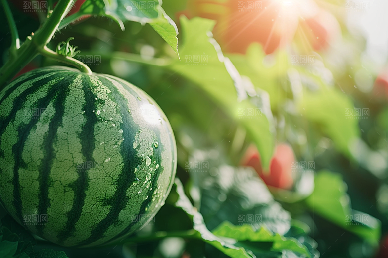西瓜水果摄影图夏季