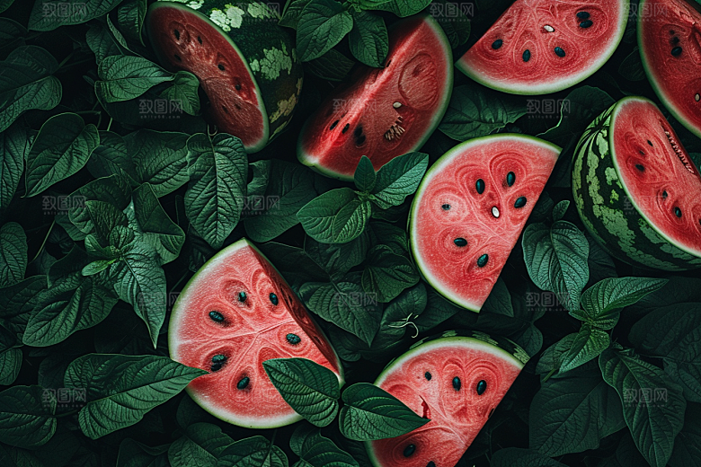 西瓜水果夏天摄影图