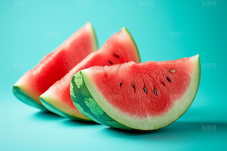 西瓜水果美食摄影图
