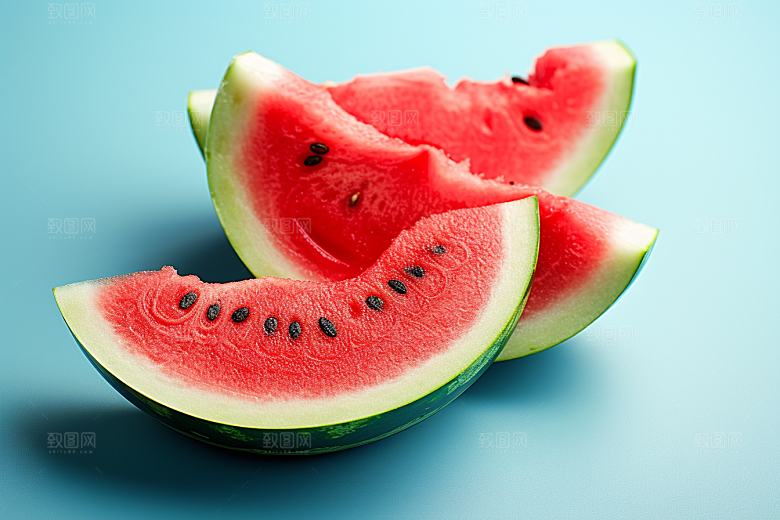 西瓜水果清新夏季