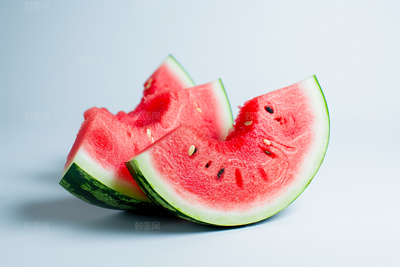 西瓜水果美食摄影图