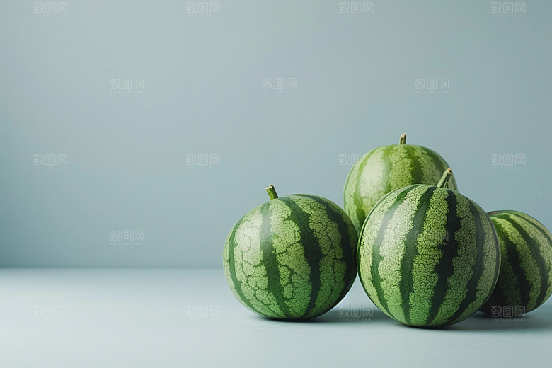 西瓜水果清新夏季