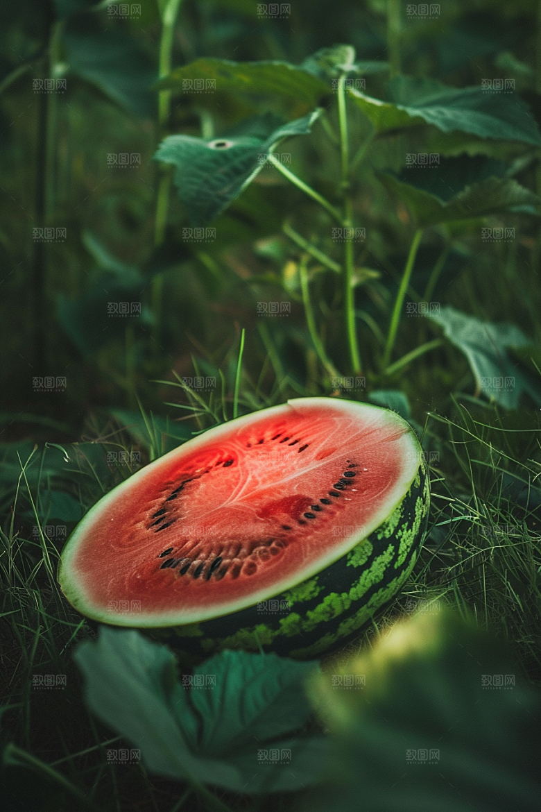 西瓜水果清新夏季