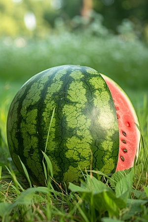 西瓜水果立夏摄影图