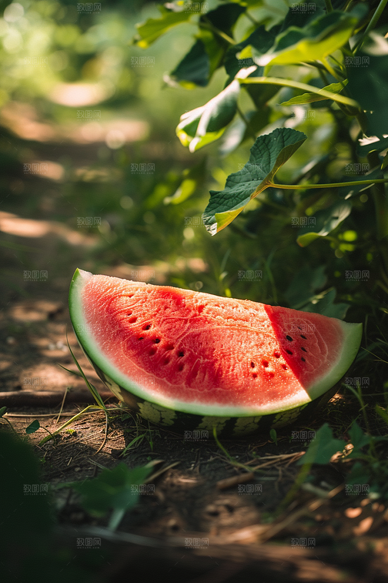 西瓜水果摄影图夏季