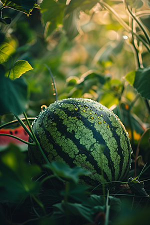 西瓜水果夏天清新