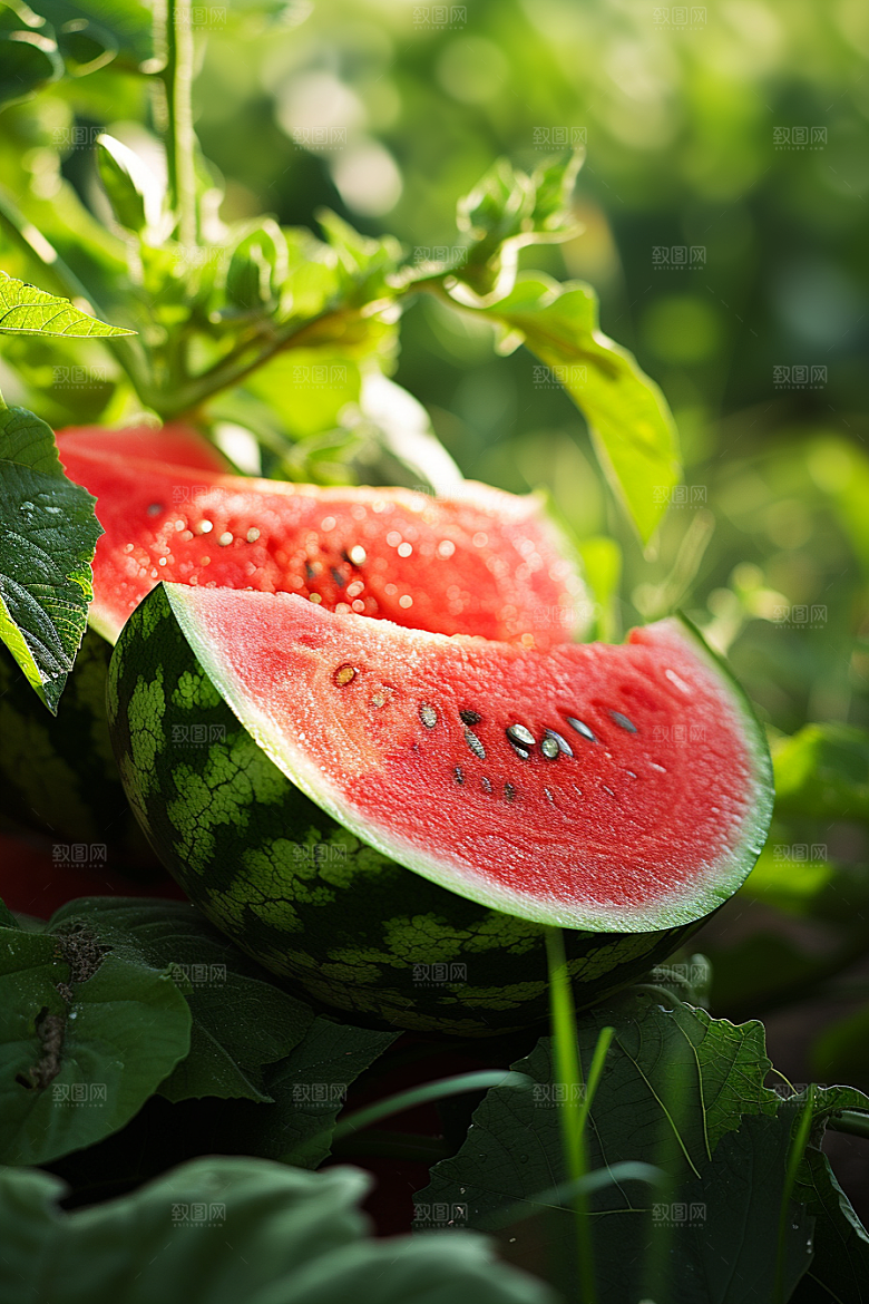 西瓜水果夏季摄影图