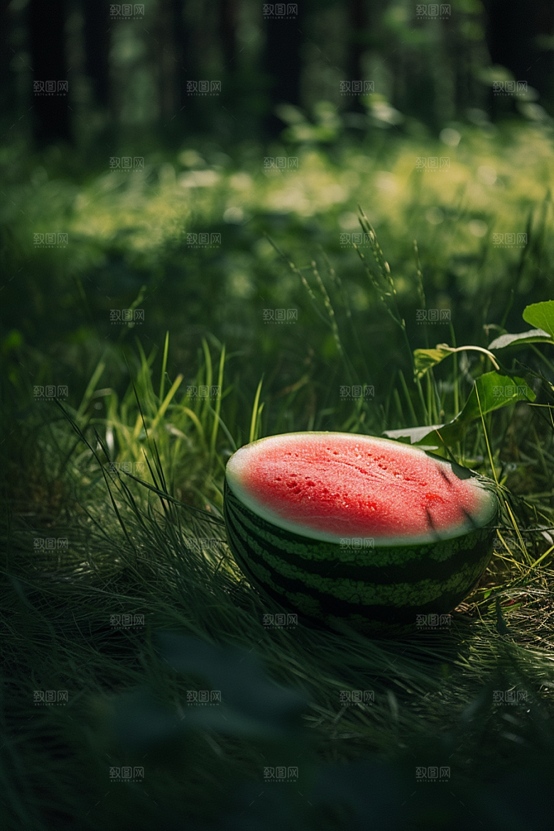 西瓜水果夏季清新
