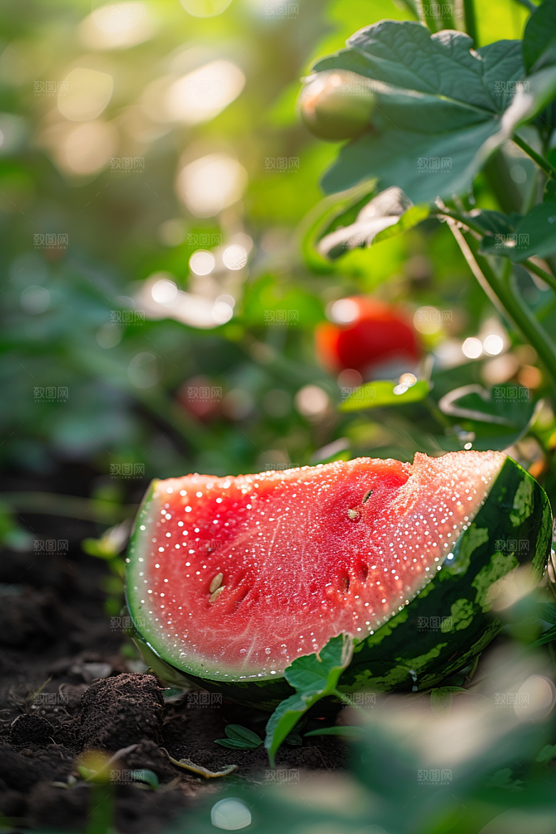 西瓜水果摄影图夏季