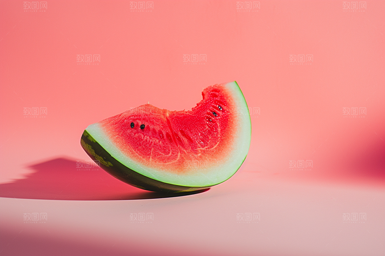 西瓜水果夏季摄影图