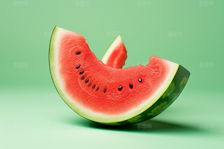 西瓜水果摄影图立夏