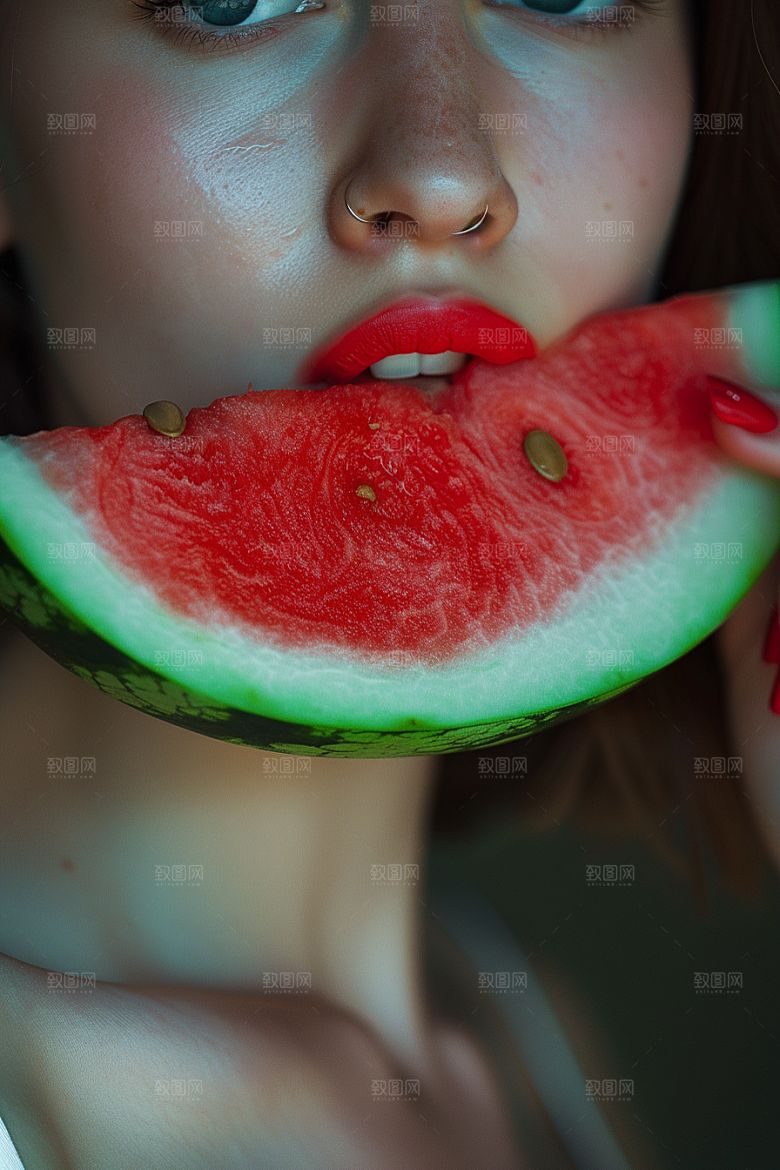 西瓜水果自然清新
