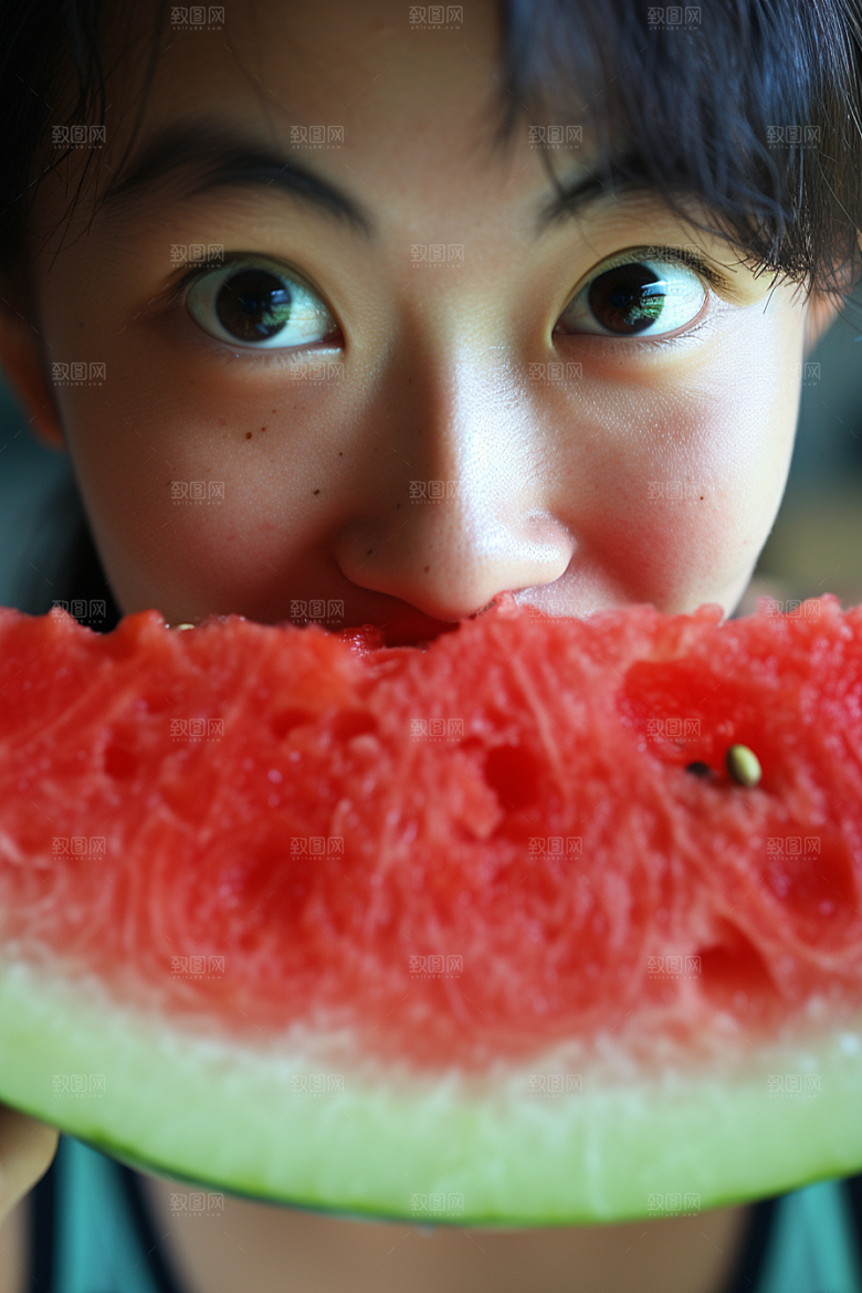 西瓜水果立夏摄影图