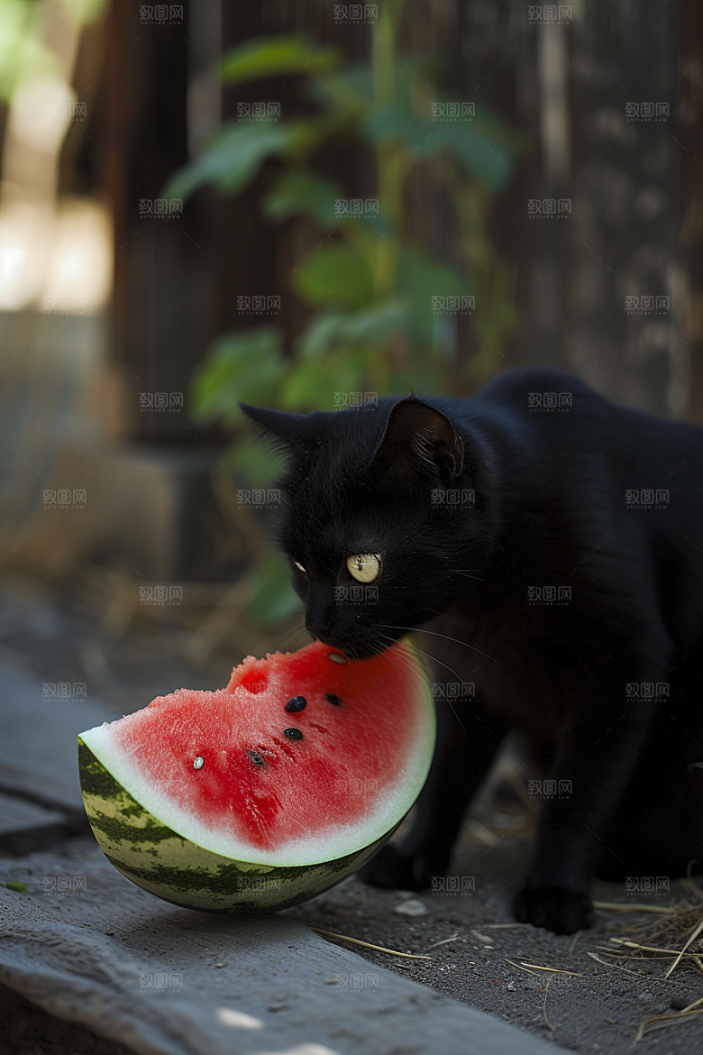 西瓜水果夏天清新