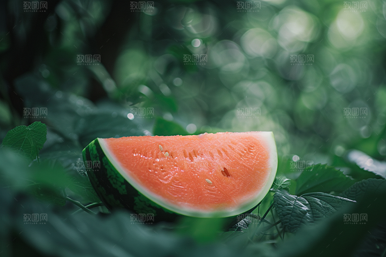 西瓜水果夏季摄影图