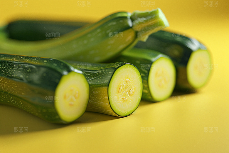 西葫芦绿色食材摄影图
