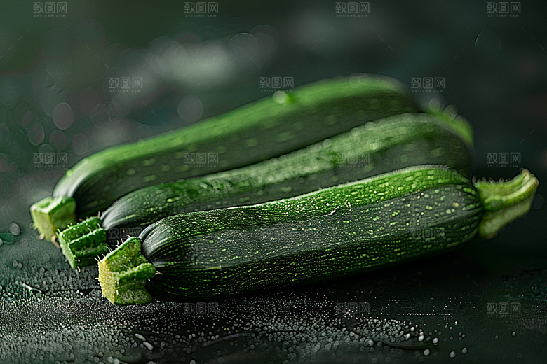 西葫芦绿色菜瓜摄影图