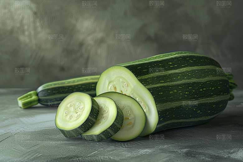 西葫芦高清瓜果摄影图