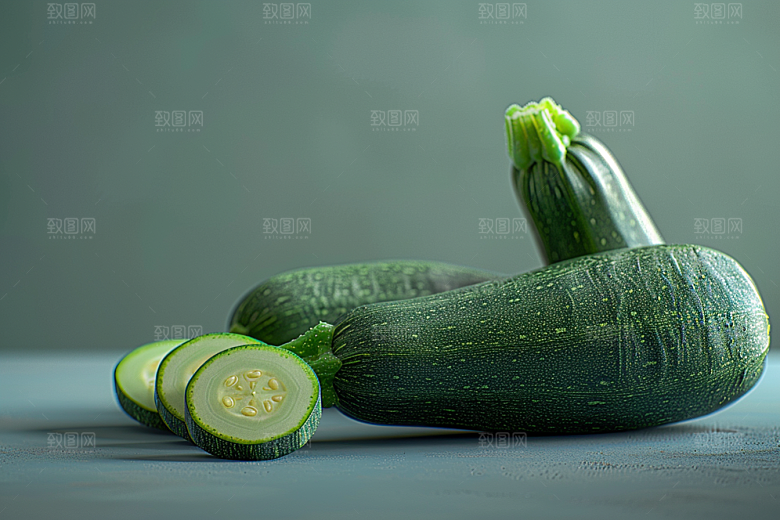 西葫芦菜瓜美食摄影图