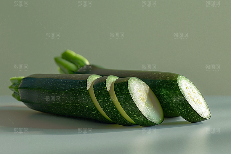 西葫芦白瓜瓜果摄影图