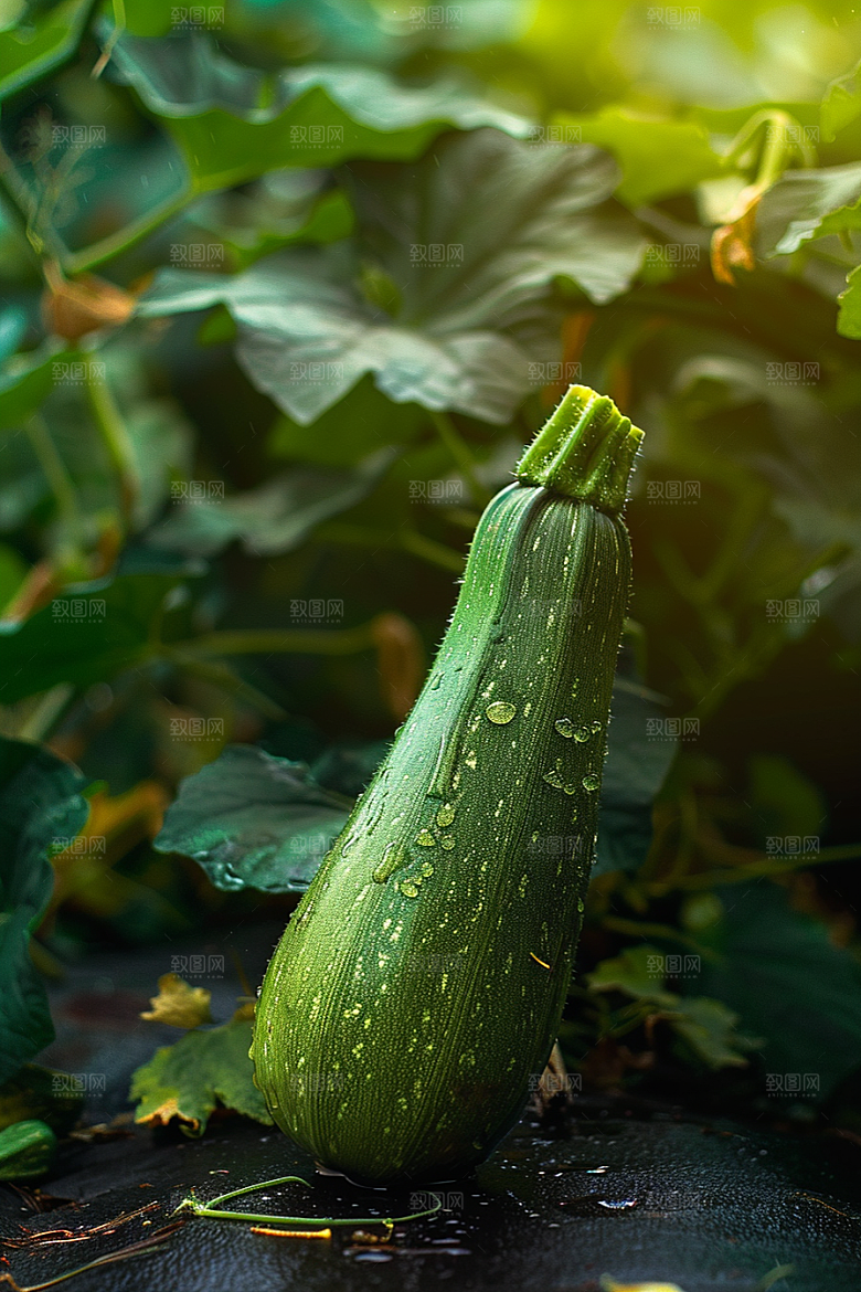 西葫芦绿色白瓜摄影图