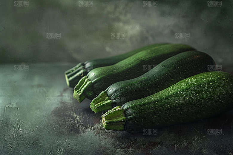 西葫芦绿色菜瓜摄影图