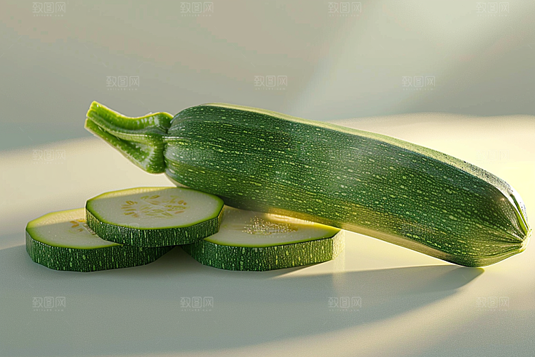 西葫芦清新绿色摄影图
