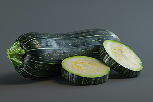 西葫芦瓜果食材摄影图
