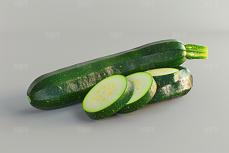 西葫芦瓜果绿色摄影图