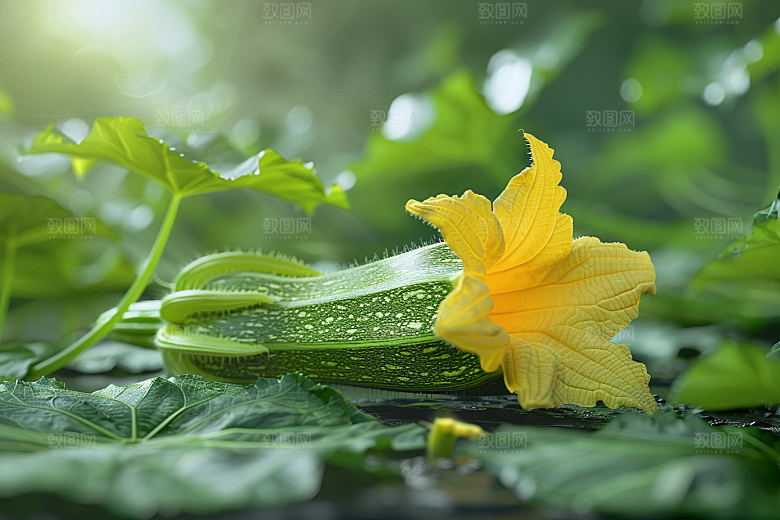 西葫芦蔬菜清新摄影图