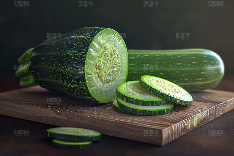 西葫芦瓜果蔬菜摄影图