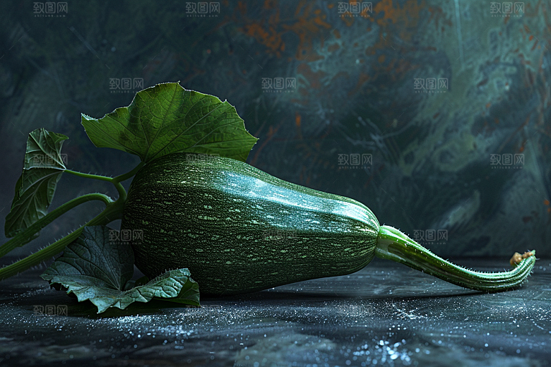 西葫芦绿色菜瓜摄影图