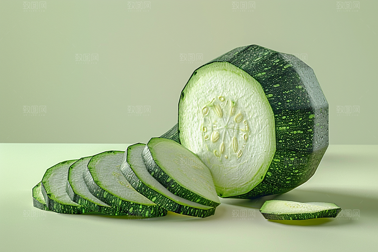 西葫芦瓜果食材摄影图