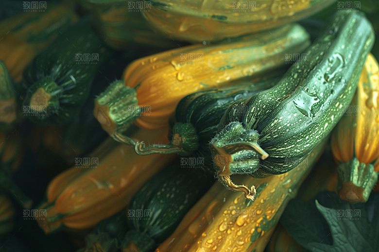 西葫芦美食清新摄影图